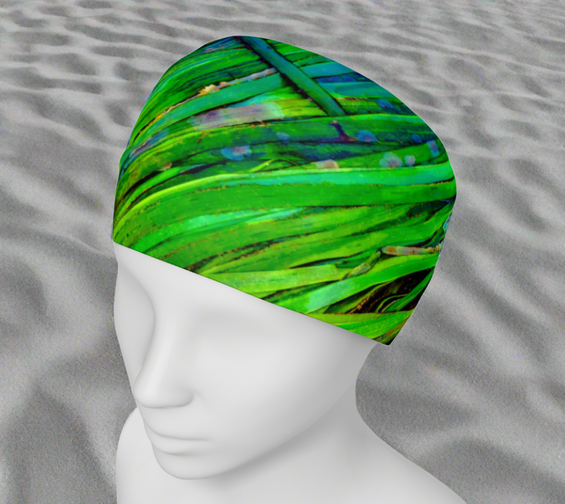 shades of green is an image of spring green sea grass at low tide on Parksville Beach. Awesome image for a headband neck gaiter.