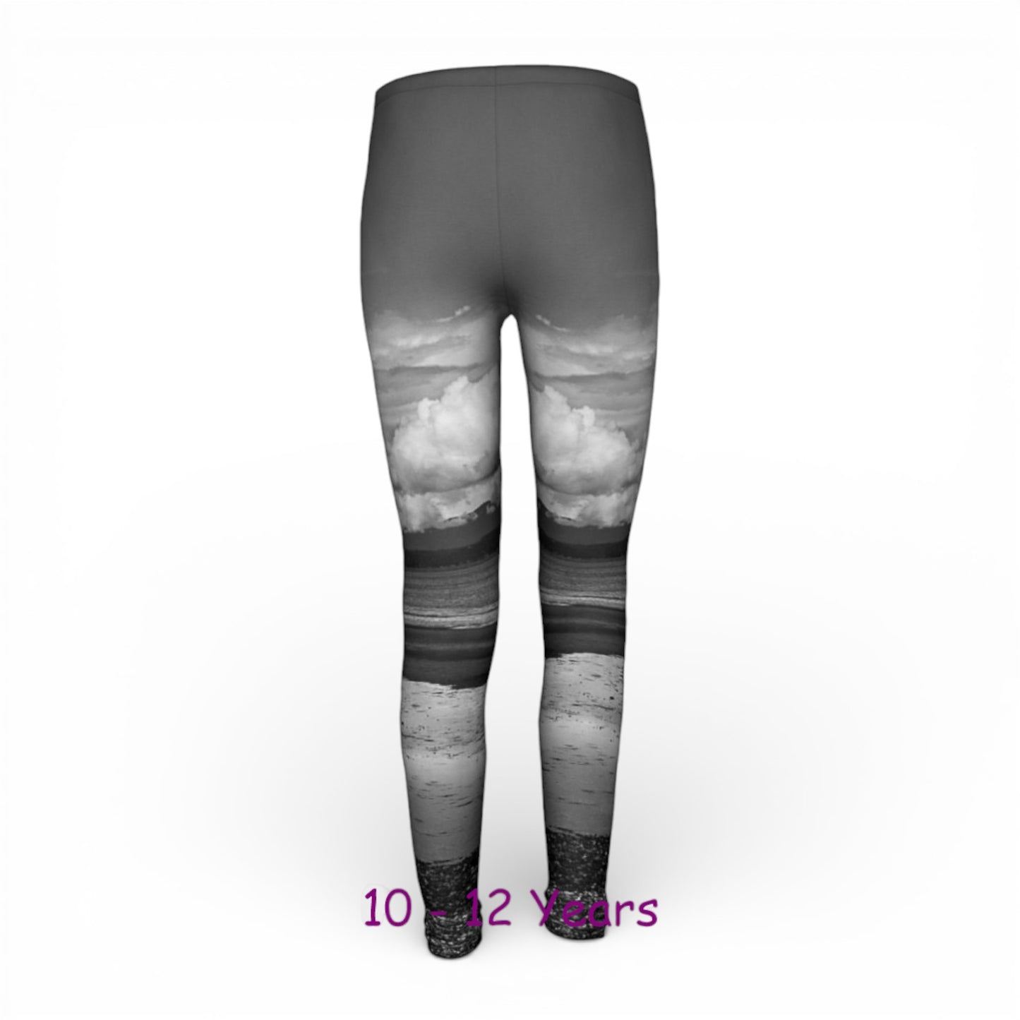 Leggings with a sky pattern on a white background