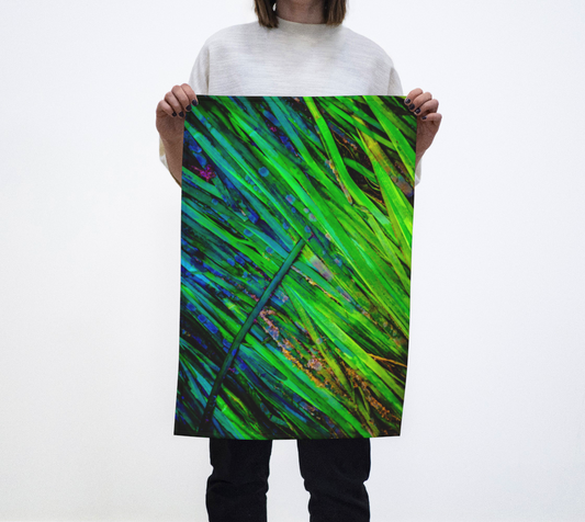 Shades of Green Tea Towels Sea Grass Vancouver Island photography by Roxy Hurtubise VanIsleGoddess.com