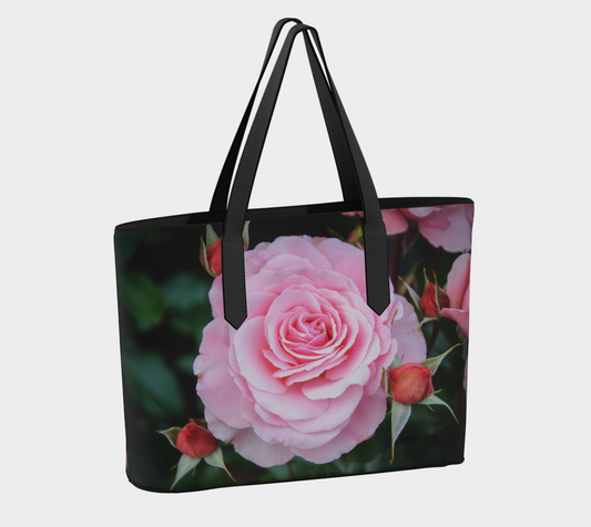 Love Surrounds Vegan Leather Tote Bag