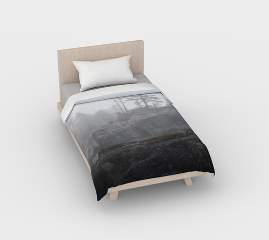 West Coast Ocean Fog Cotton Duvet Cover
