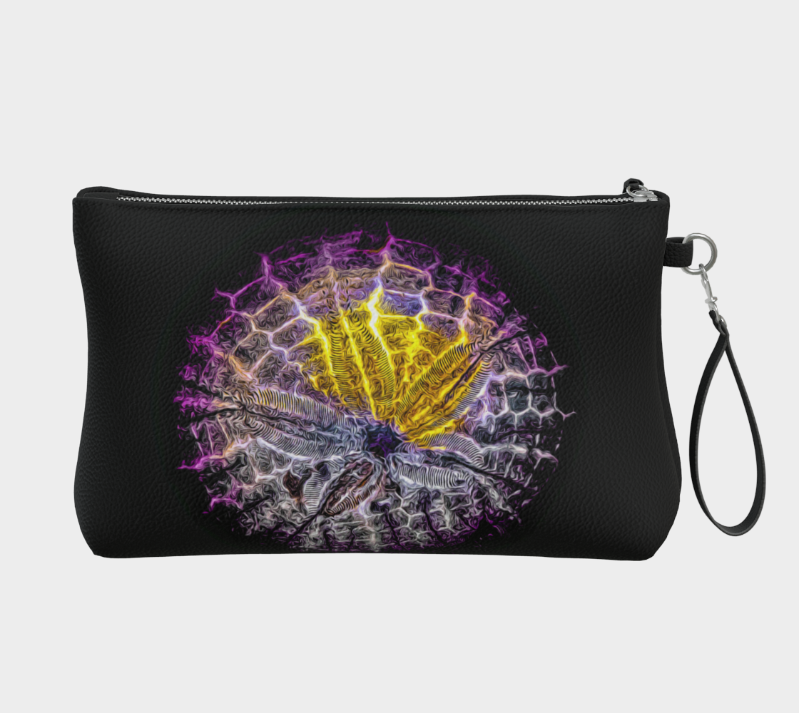 Spotlight Sand Dollar Vegan Leather Makeup Bag