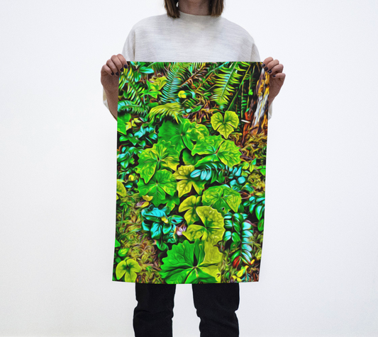 Forest Floor Cathedral Grove Vancouver Island Tea Towels photography by Roxy Hurtubise VanIsleGoddess.com