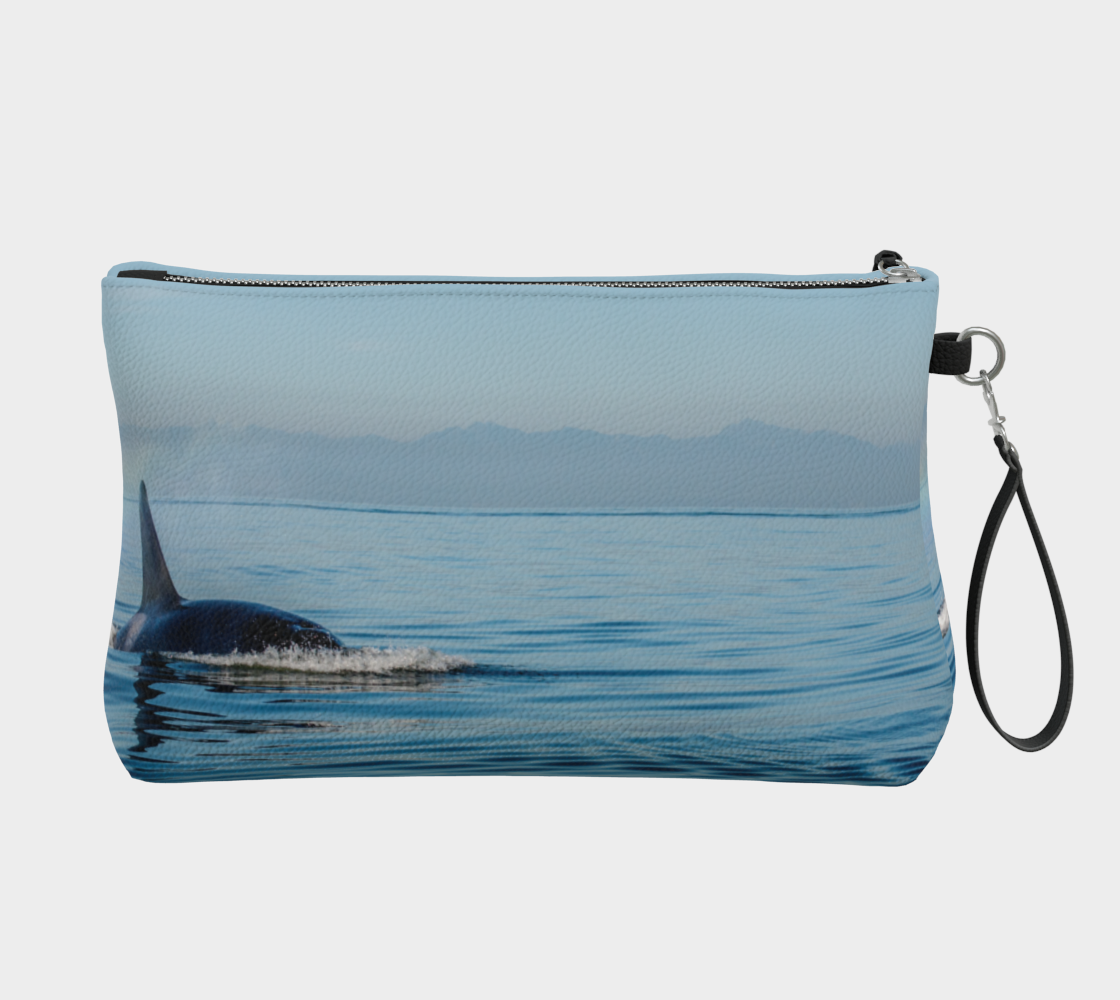 Orca Spray Vegan Leather Makeup Bag