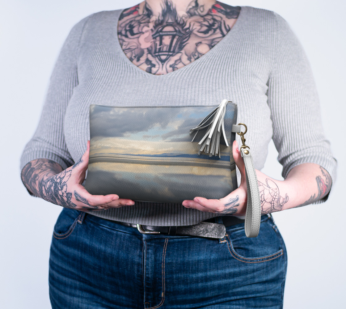 Light Language Parksville Beach Vegan Leather Makeup Bag