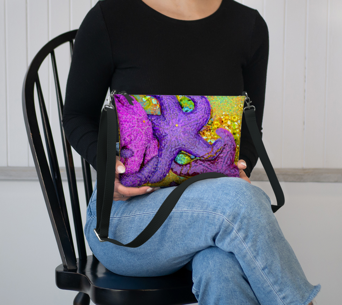 Starfish Cluster Vegan Leather Crossbody Purse