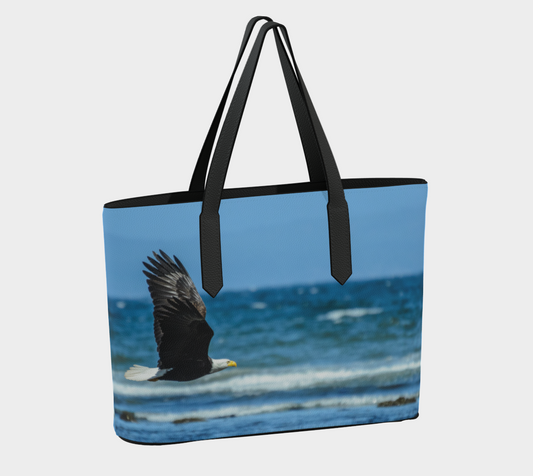 Fly Like A Eagle Vegan Leather Tote Bag