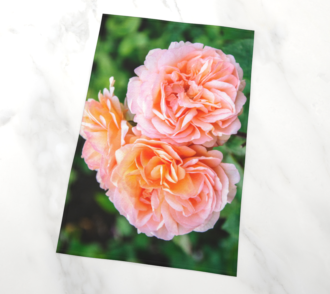 Happy Roses Tea Towel