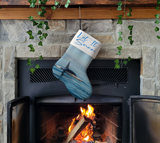 Let It Snow Orca Holiday Stocking