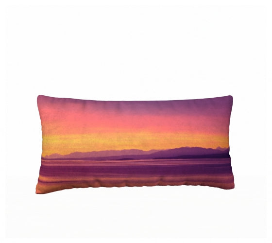 Vancouver Island Sunset 24" x 12" Throw Pillow Cover