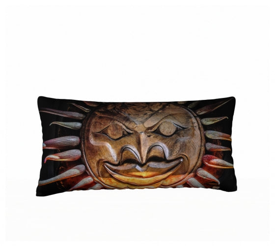 Sun Mask 24" x 12" Throw Pillow Cover