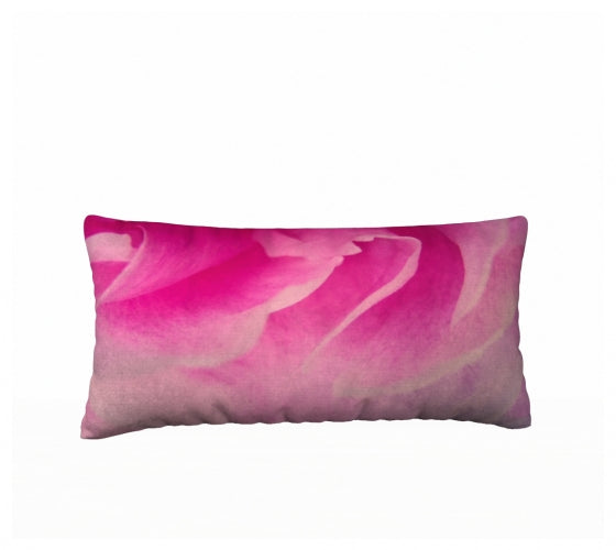 Rose Petal Kiss 24" x 12" Throw Pillow Cover