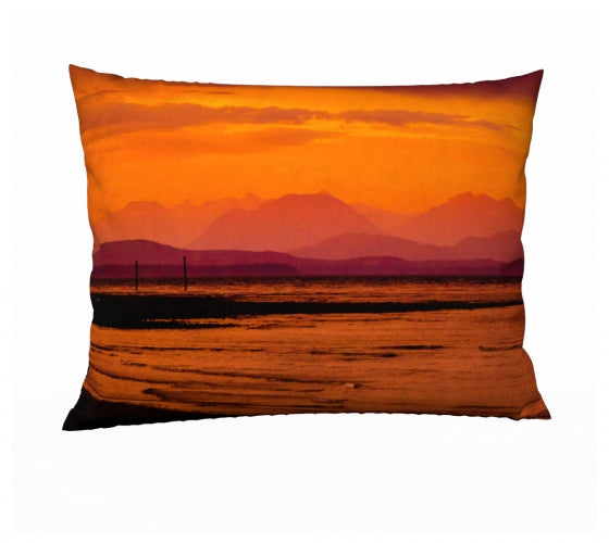 Saratoga Beach Sunset 26" x 20" Throw Pillow Cover