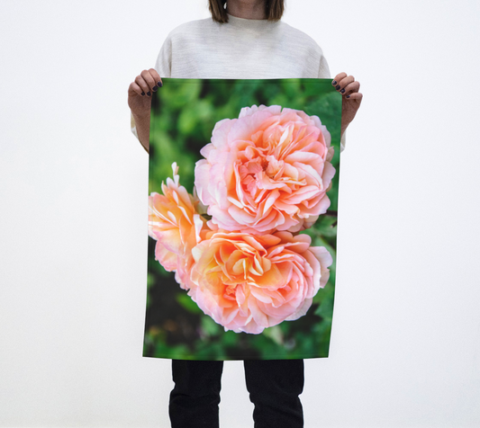 Happy Roses Tea Towel