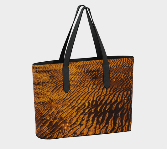 Golden Sand Vegan Leather Tote Bag