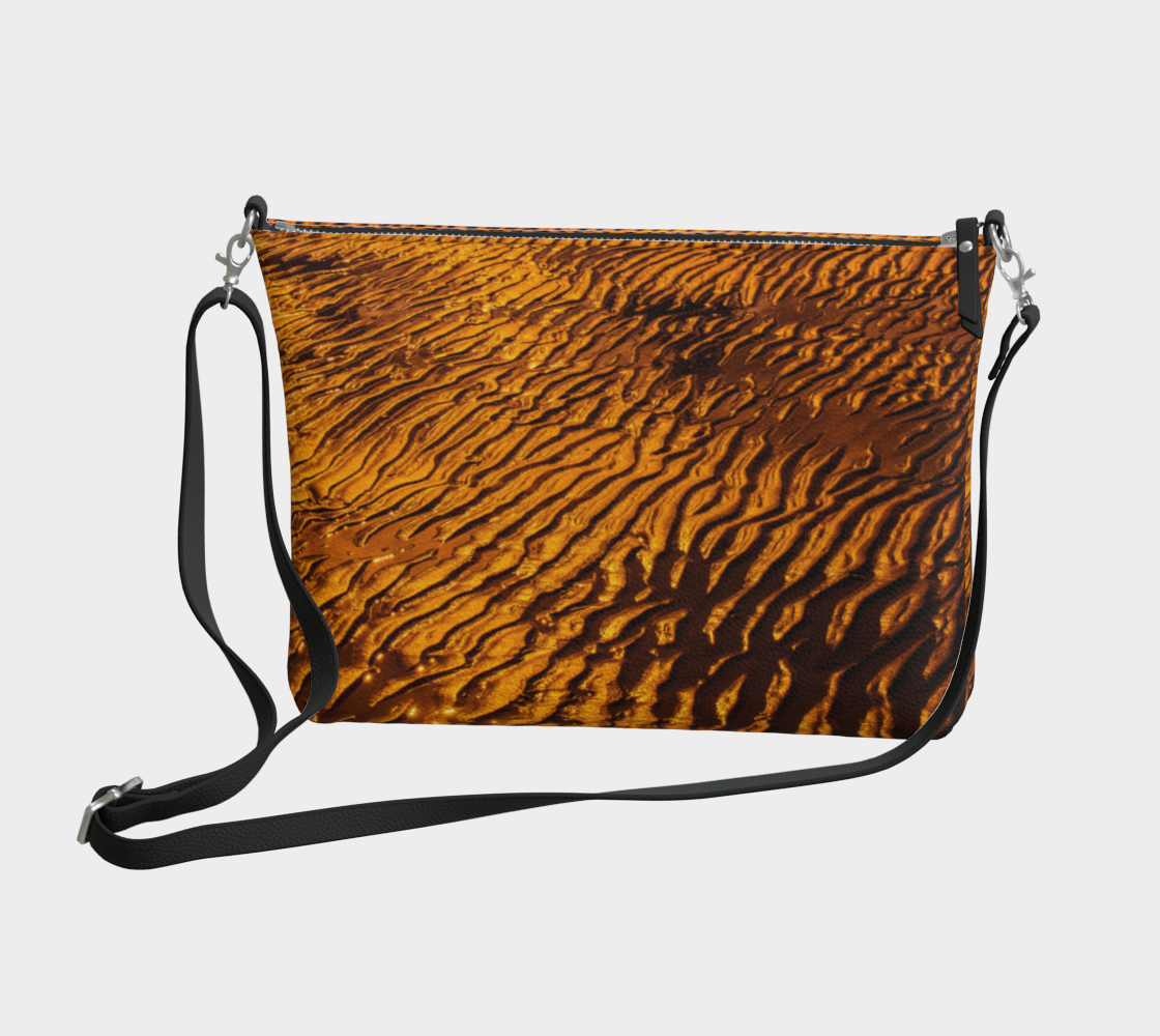 Golden Sand Vegan Leather Crossbody Purse