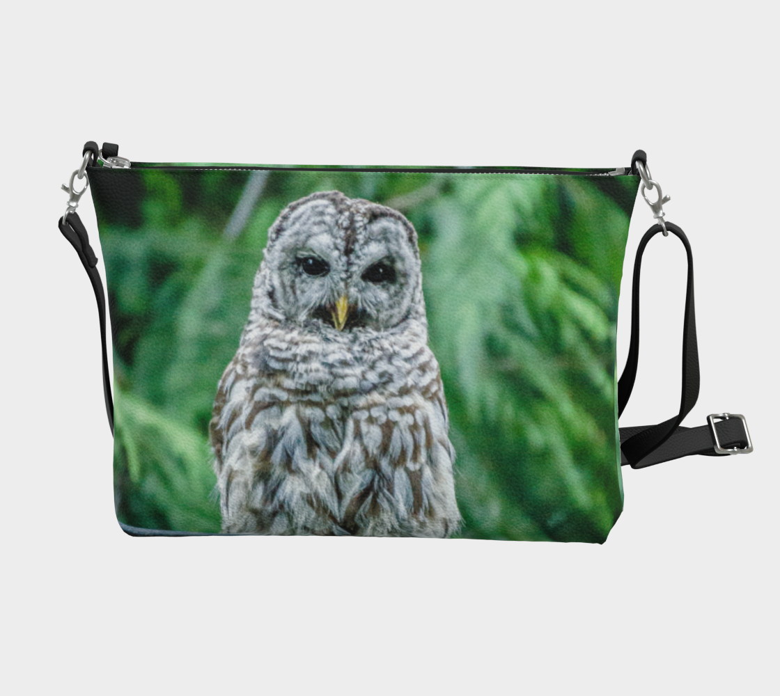 Good Evening Owl Vegan Leather Crossbody Purse