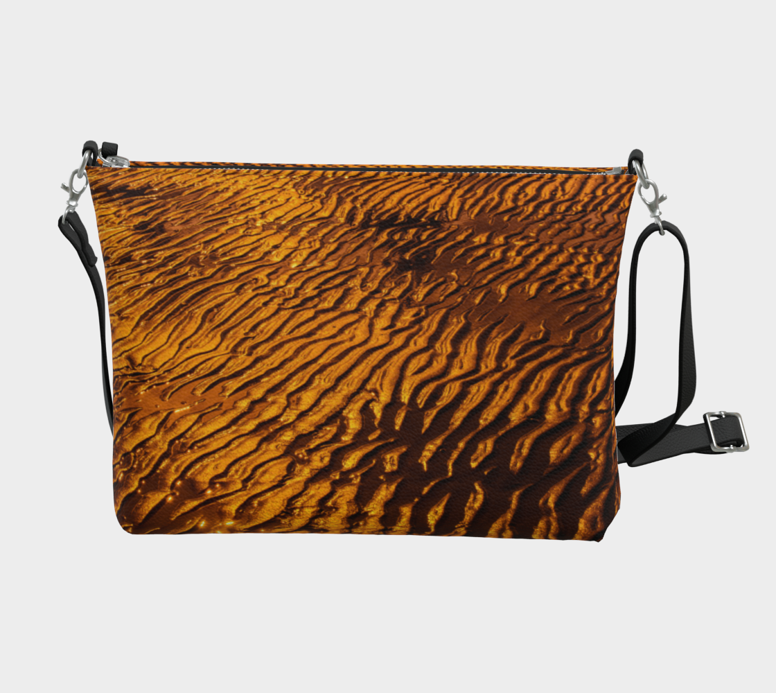 Golden Sand Vegan Leather Crossbody Purse
