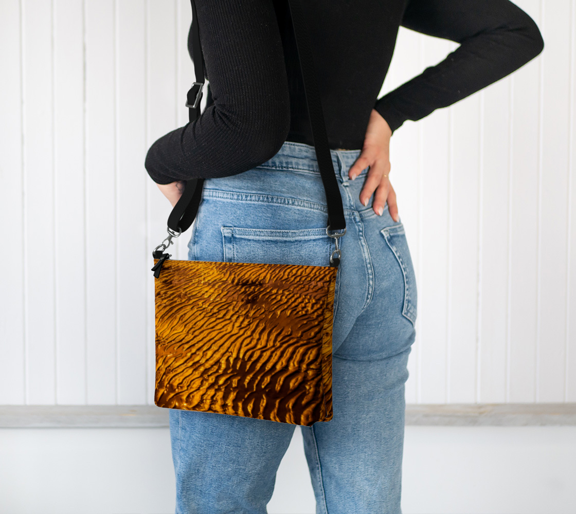 Golden Sand Vegan Leather Crossbody Purse