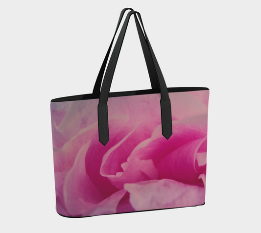 Petal Romance Vegan Leather Tote Bag