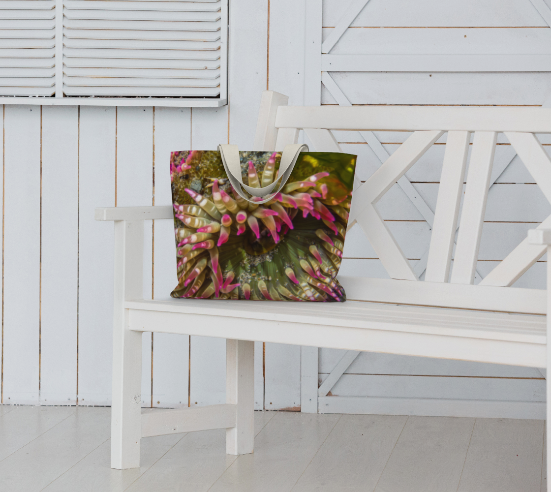 Van Isle Goddess Pink Sea Anemone oversized Market Tote.