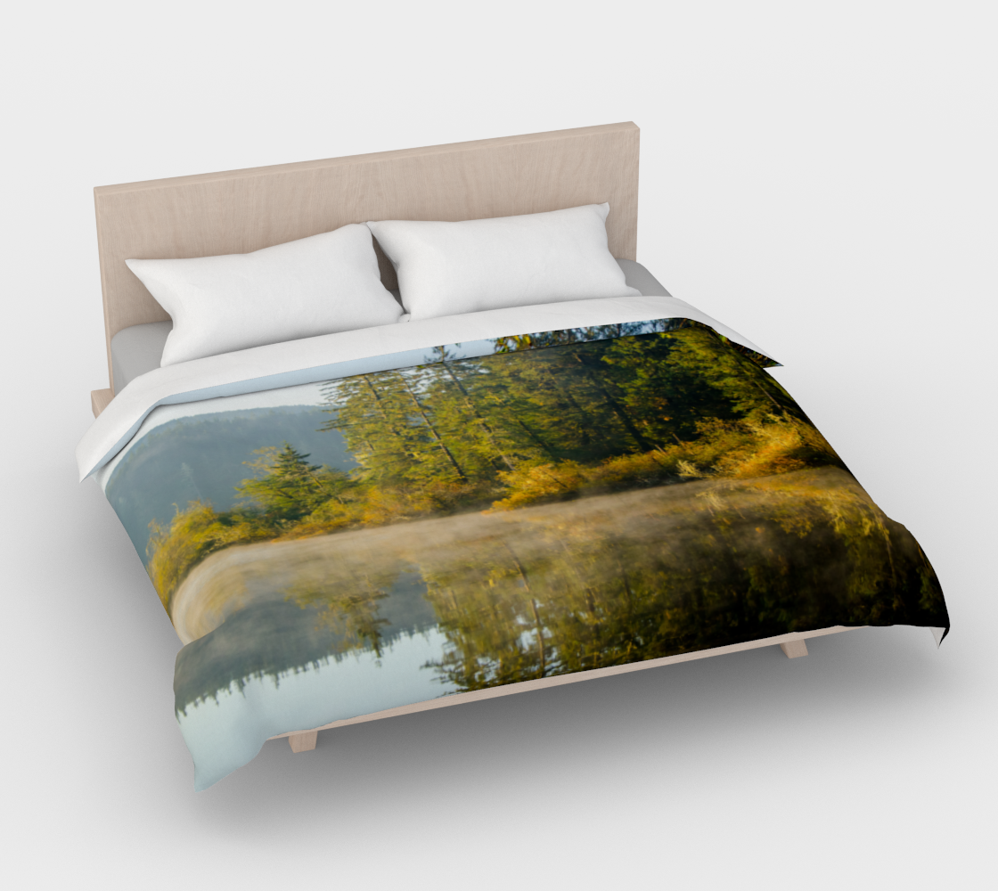 Autumn Sunrise Fairy Lake Cotton Duvet Cover