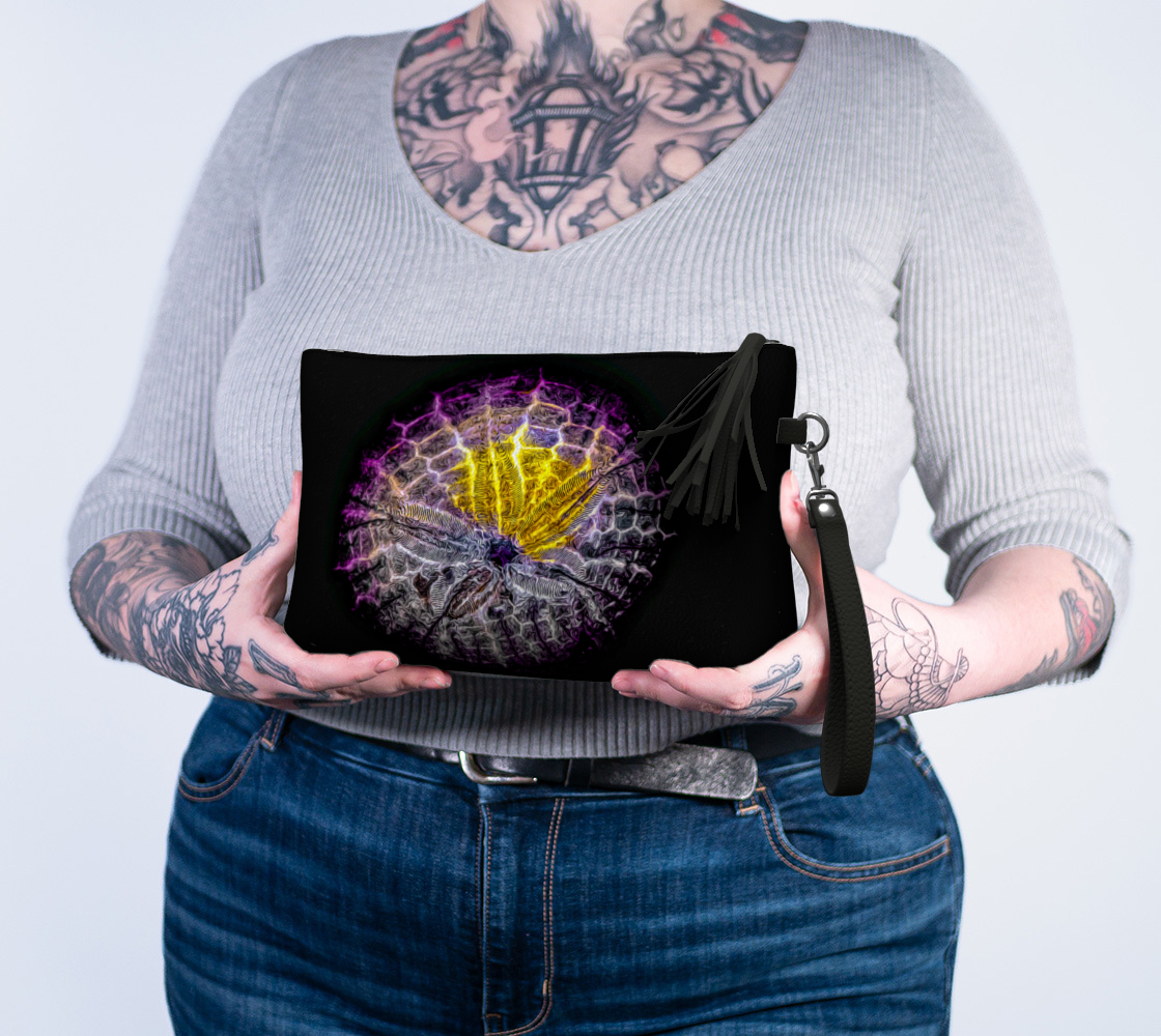 Spotlight Sand Dollar Vegan Leather Makeup Bag