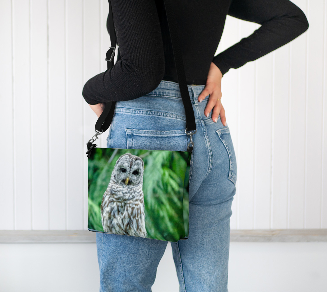 Good Evening Owl Vegan Leather Crossbody Purse