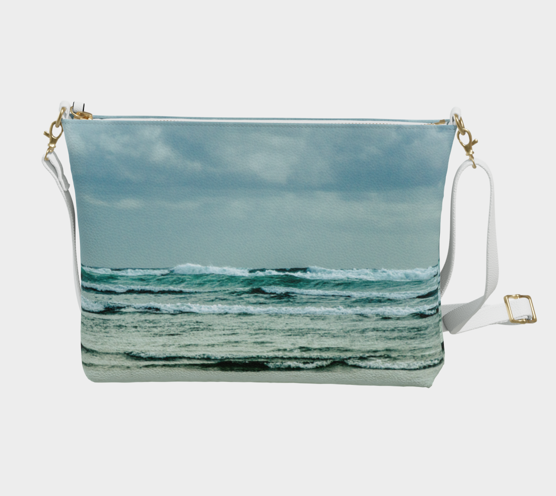 Ocean Calling Long Beach Tofino Vegan Leather Crossbody Purse