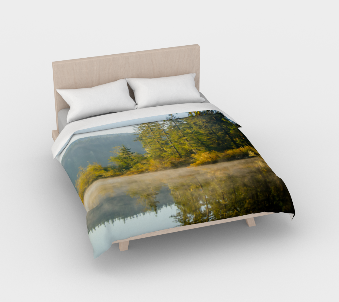 Autumn Sunrise Fairy Lake Cotton Duvet Cover