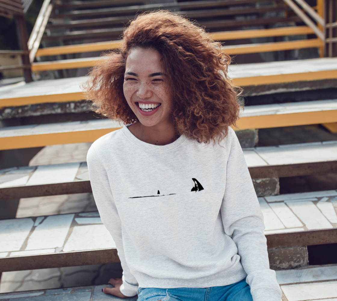 Orca Spy Hop Crewneck Sweatshirt What’s better than a super cozy sweatshirt? A super cozy sweatshirt from Van Isle Goddess! Super cozy unisex sweatshirt for those chilly days. Excellent for men or women. Fit is roomy and comfortable.
