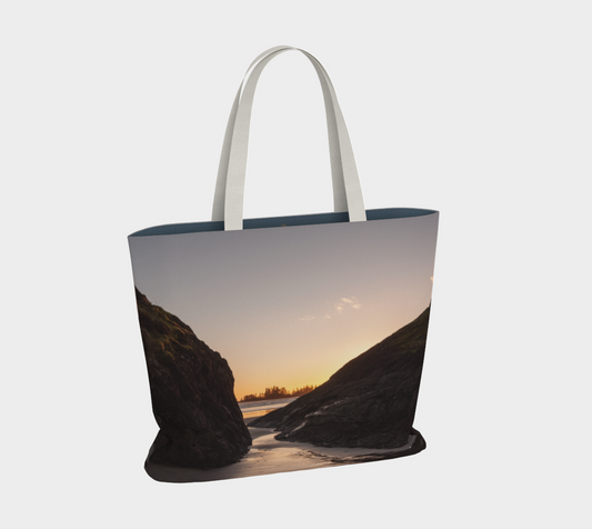 Van Isle Goddess Long Beach Sunset oversized Market Tote.