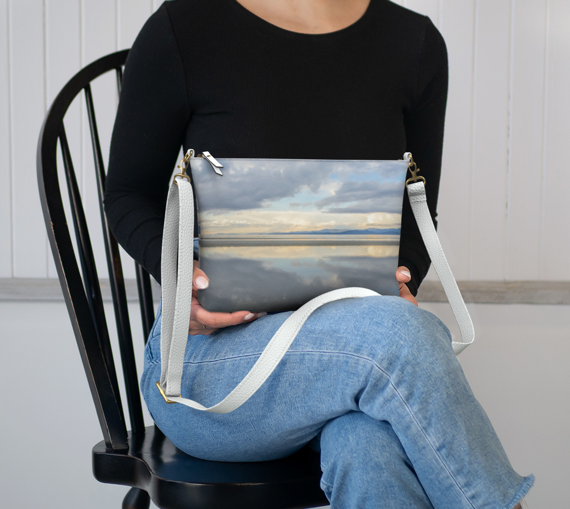 Light Language Parksville Beach Vegan Leather Crossbody Purse