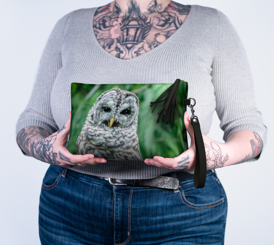 Good Evening Owl Vegan Leather Makeup Bag