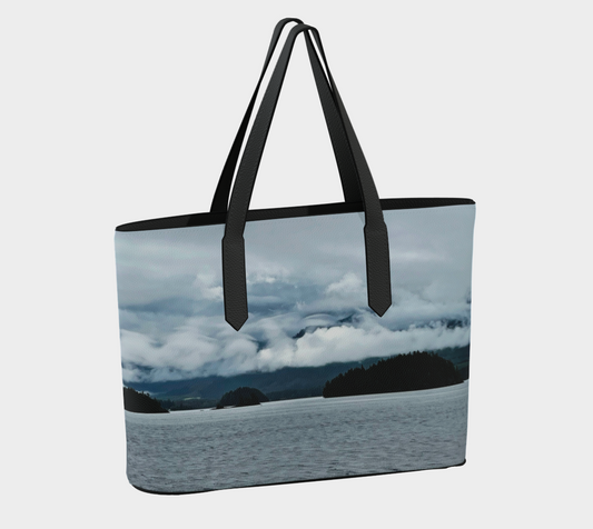 Port Alberni Inlet Vegan Leather Tote Bag