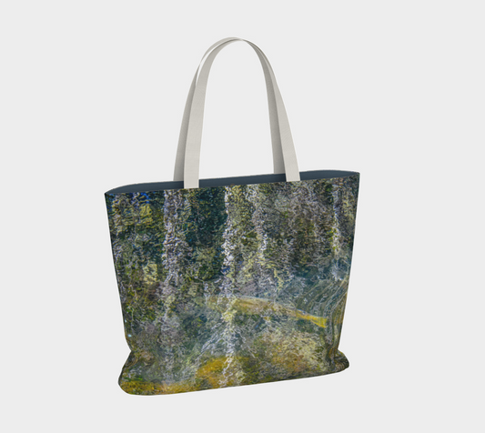 Van Isle Goddess Salmon Art Oversized Market Tote.