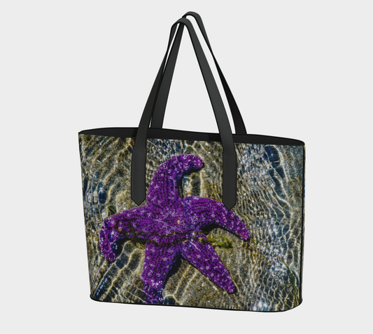 Amazing Starfish Vegan Leather Tote Bag