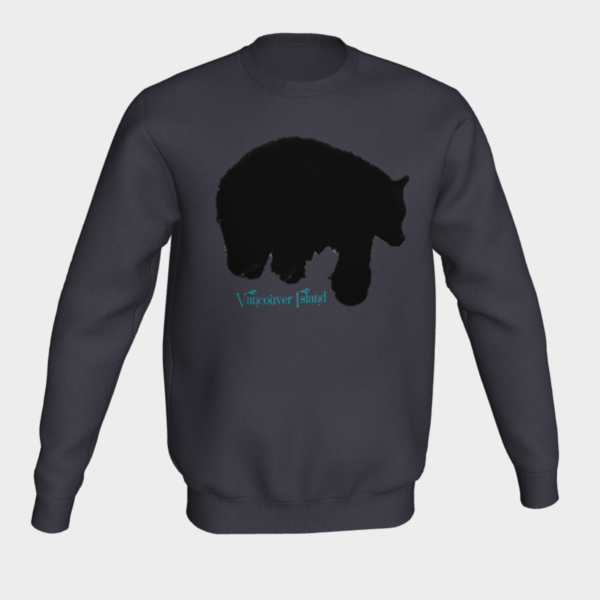 Bear Vancouver Island (Turquoise Print) Unisex Crewneck Sweatshirt What’s better than a super cozy sweatshirt? A super cozy sweatshirt from Van Isle Goddess!  Super cozy unisex sweatshirt for those chilly days.  Excellent for men or women.   Fit is roomy and comfortable. 
