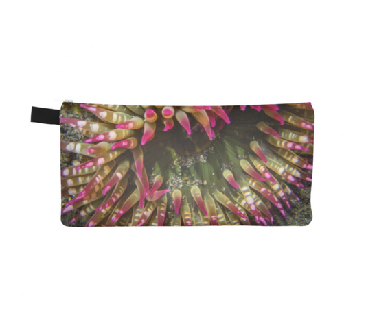 Reverse side Enchanted Sea Anemone Pencil Case by Roxy Hurtubise vanislegoddess.com