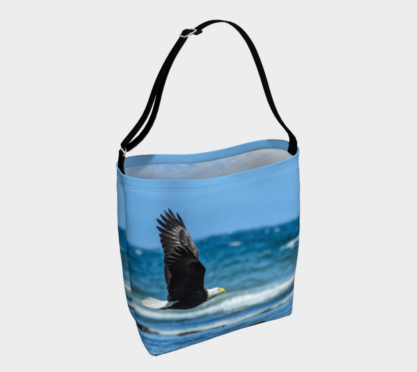 Fly Like An Eagle Neoprene Day Tote: Soaring Wildlife-Inspired Tote Bag