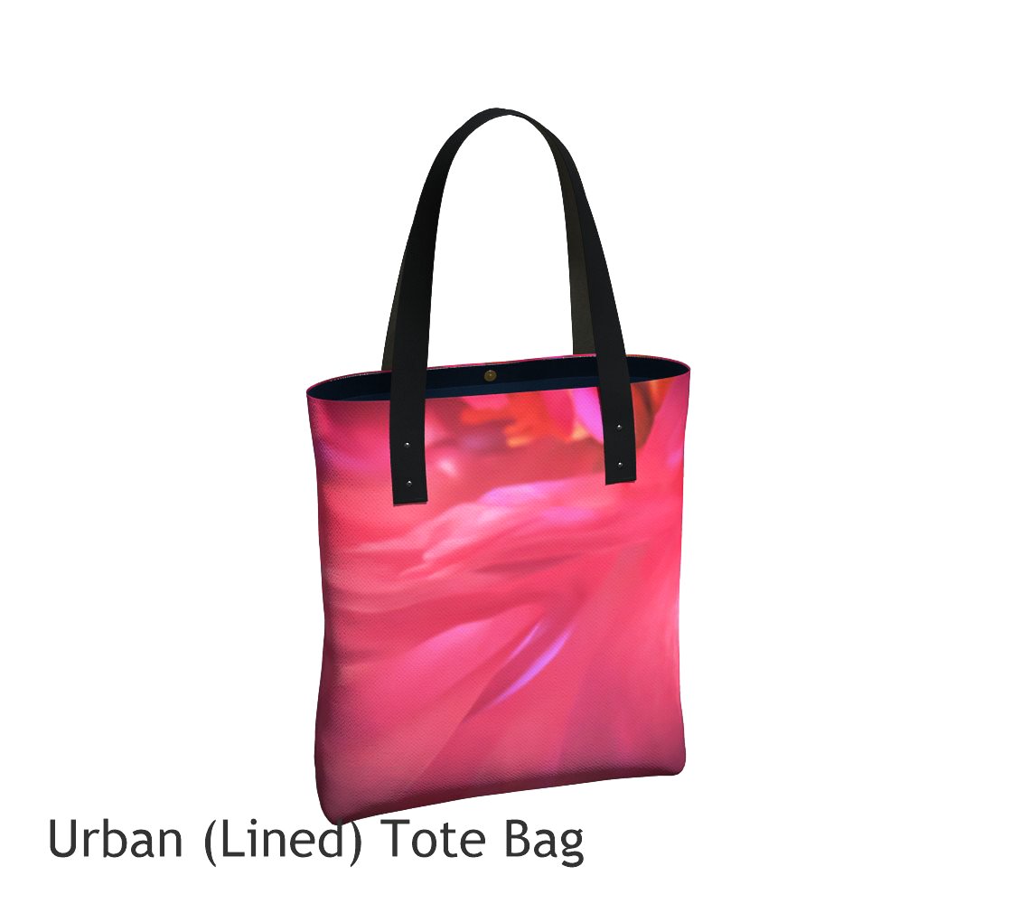 Soft Rose Tote Bag Basic and Urban Tote Bags featuring printed artwork by Roxy Hurtubise.