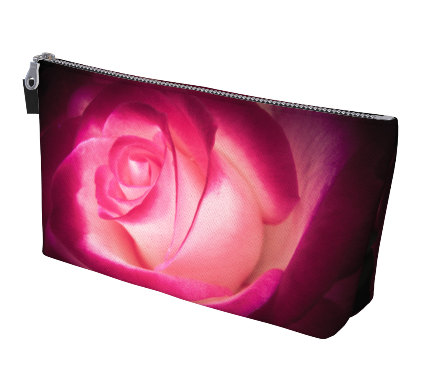 Illuminated Rose Makeup Bag by Vanislegoddess.com is available in 2 sizes.