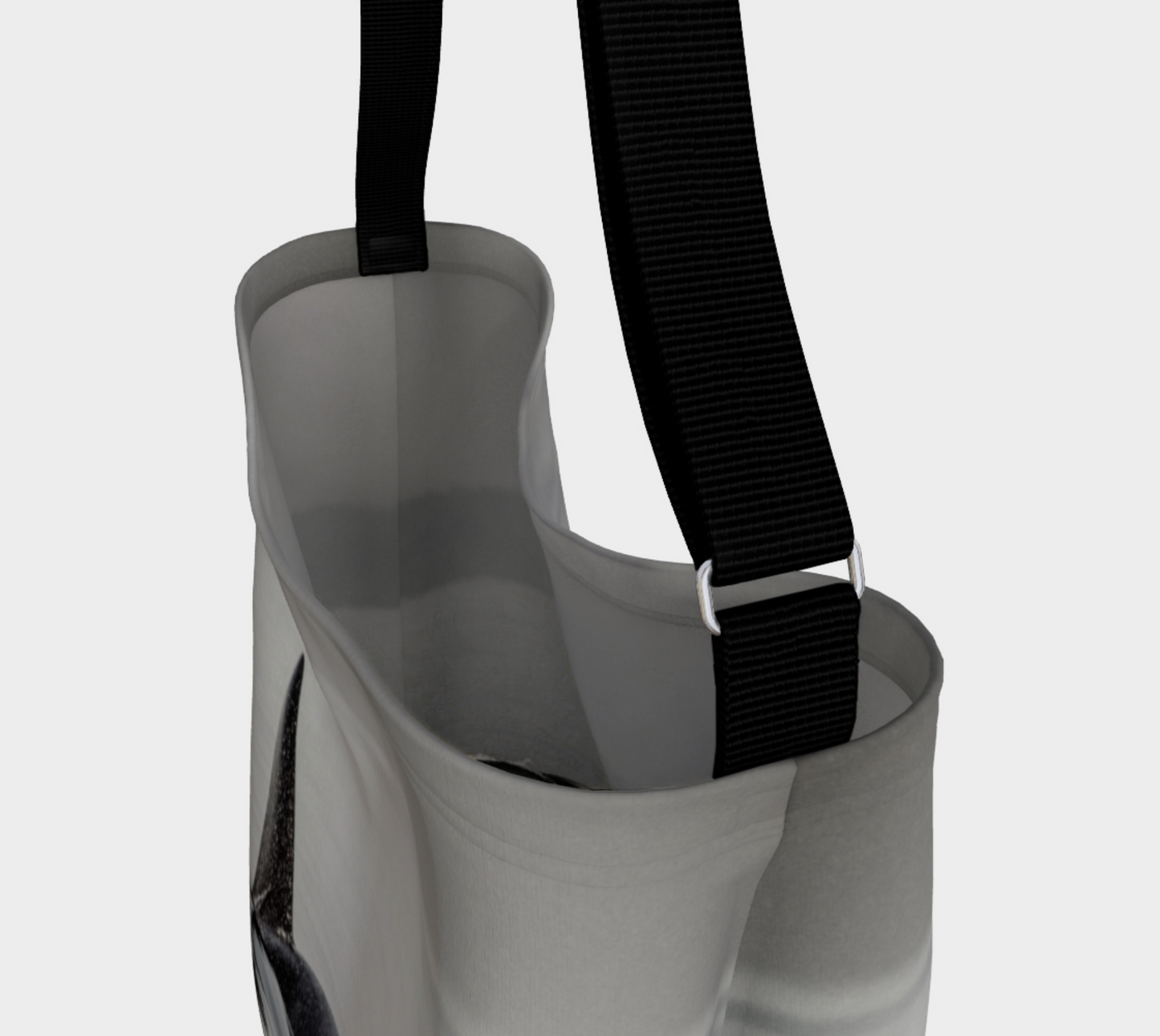 Interior Orca Spray Neoprene Day Tote: Dynamic Coastal Wildlife Tote Bag