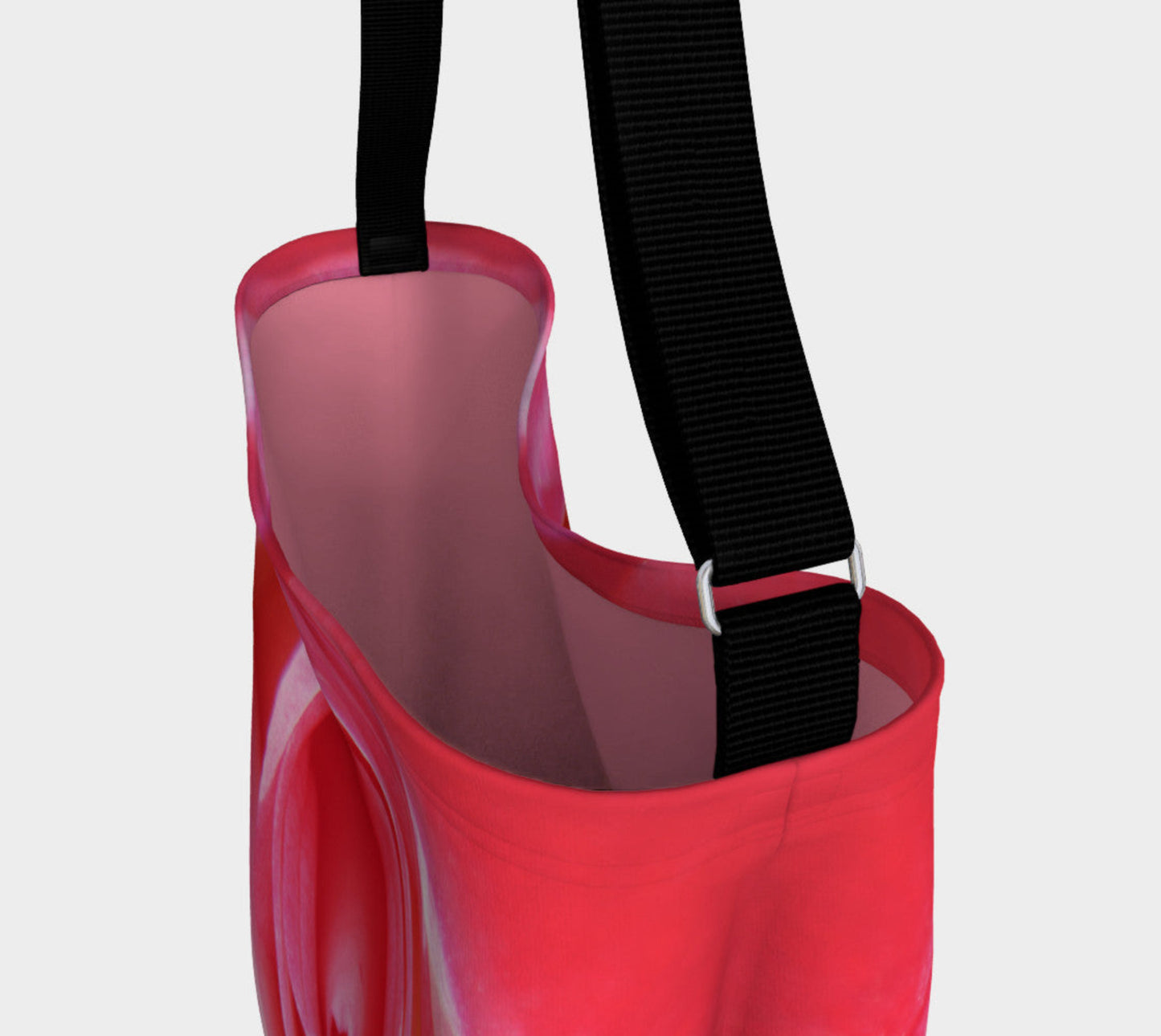 Sparkle Rose Day Tote Everyday Day Tote for Everything! Van Isle Goddess ultimate tote bag! Adjustable strap for comfort, the tote is made from soft and supple neoprene that stretches to fit whatever you can put in it! Vibrant artwork that will never fade with washing. Sparkle Rose Artwork by Roxy Hurtubise with pastel pink interior.