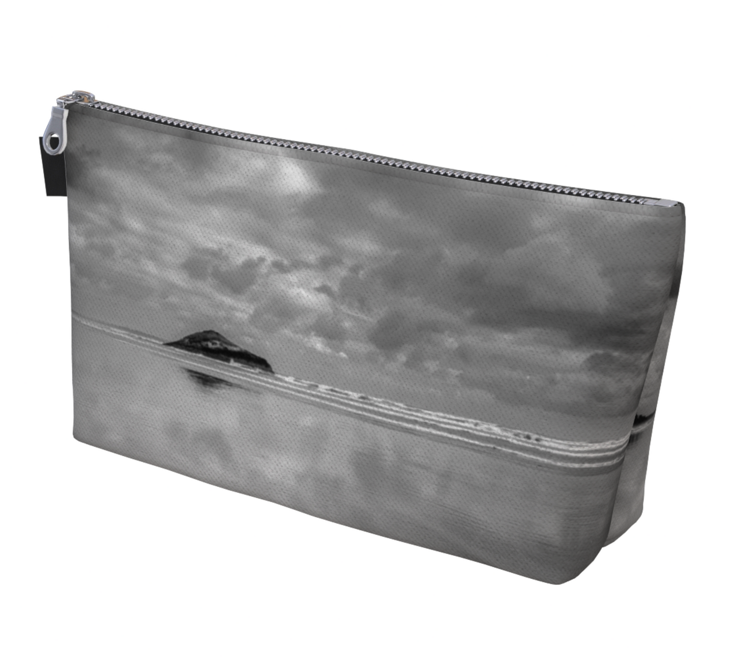 Long Beach Tofino Makeup Bags featuring printed artwork by Roxy Hurtubise available in 2 sizes on VanIsleGoddess.Com
