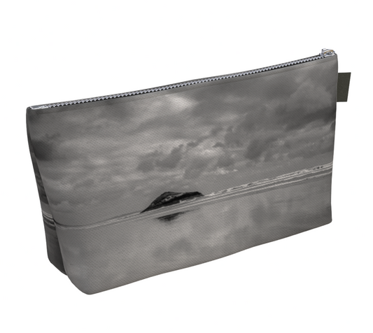 Long Beach Tofino Makeup Bags featuring printed artwork by Roxy Hurtubise available in 2 sizes on VanIsleGoddess.Com