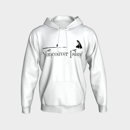Orca Spy Hop Vancouver Island Unisex Pullover Hoodie Your Van Isle Goddess unisex pullover hoodie is a great classic hoodie!  Created with state of the art tri-tex material which is a non-shrink poly middle encased in two layers of ultra soft cotton face and lining.