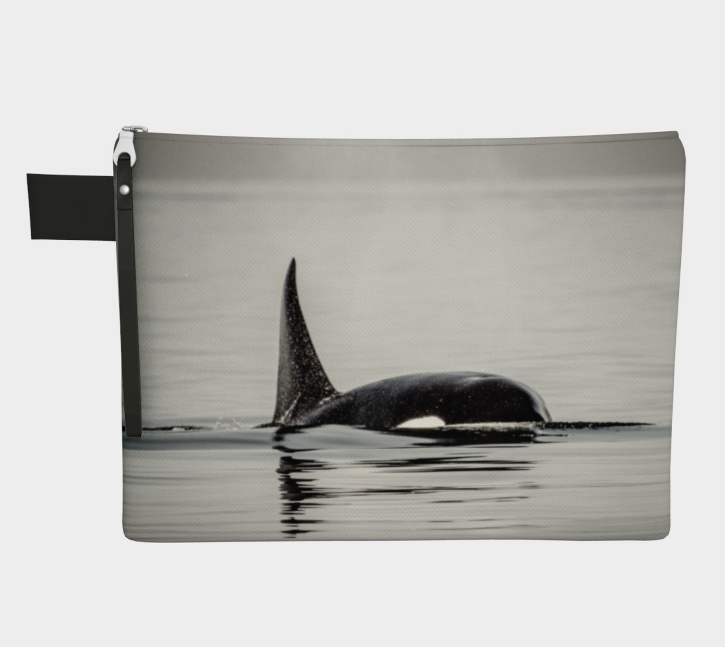 Orca Spray (B&W) Adventure Tote Zipper Carry All
