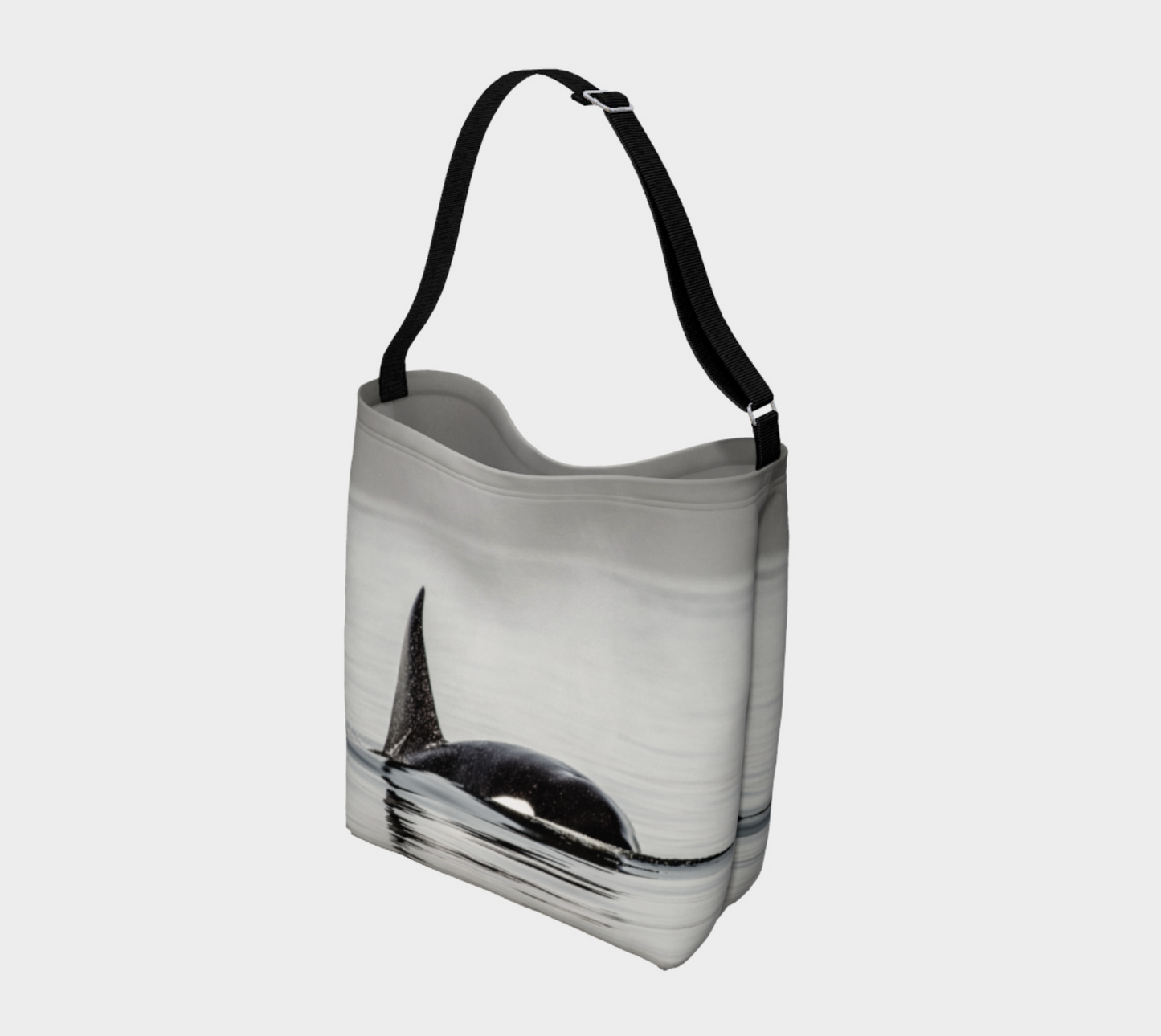Orca Spray Neoprene Day Tote: Dynamic Coastal Wildlife Tote Bag