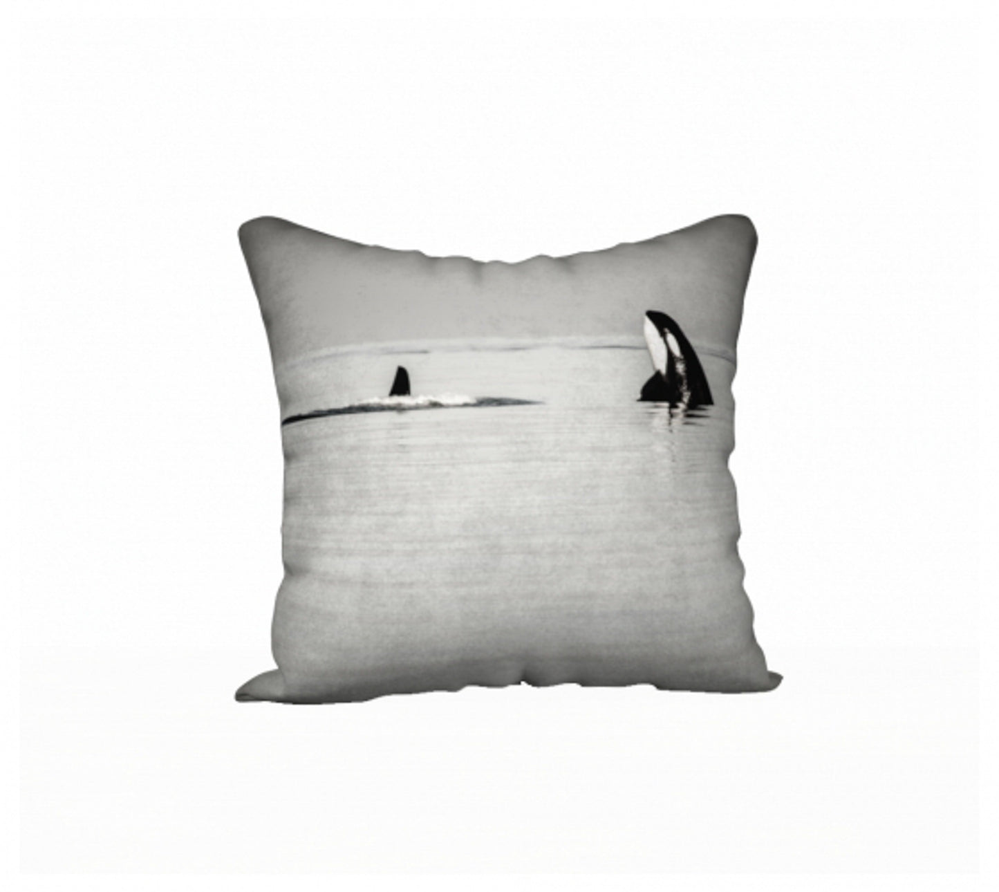 Orca Spy Hop 18" x 18" Throw Pillow Cover